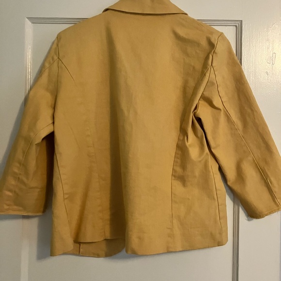 Cropped cotton blazer - Picture 2 of 5